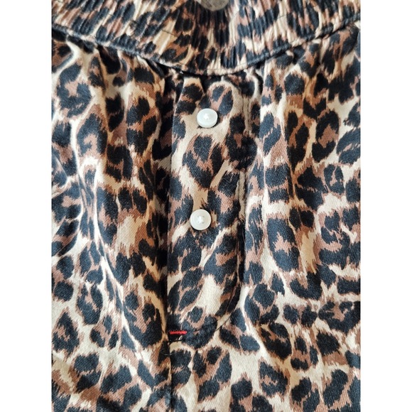 Aerie Leopard Animal Print Pajama Joggers Comfy Cotton Blend Pants S - Picture 3 of 16